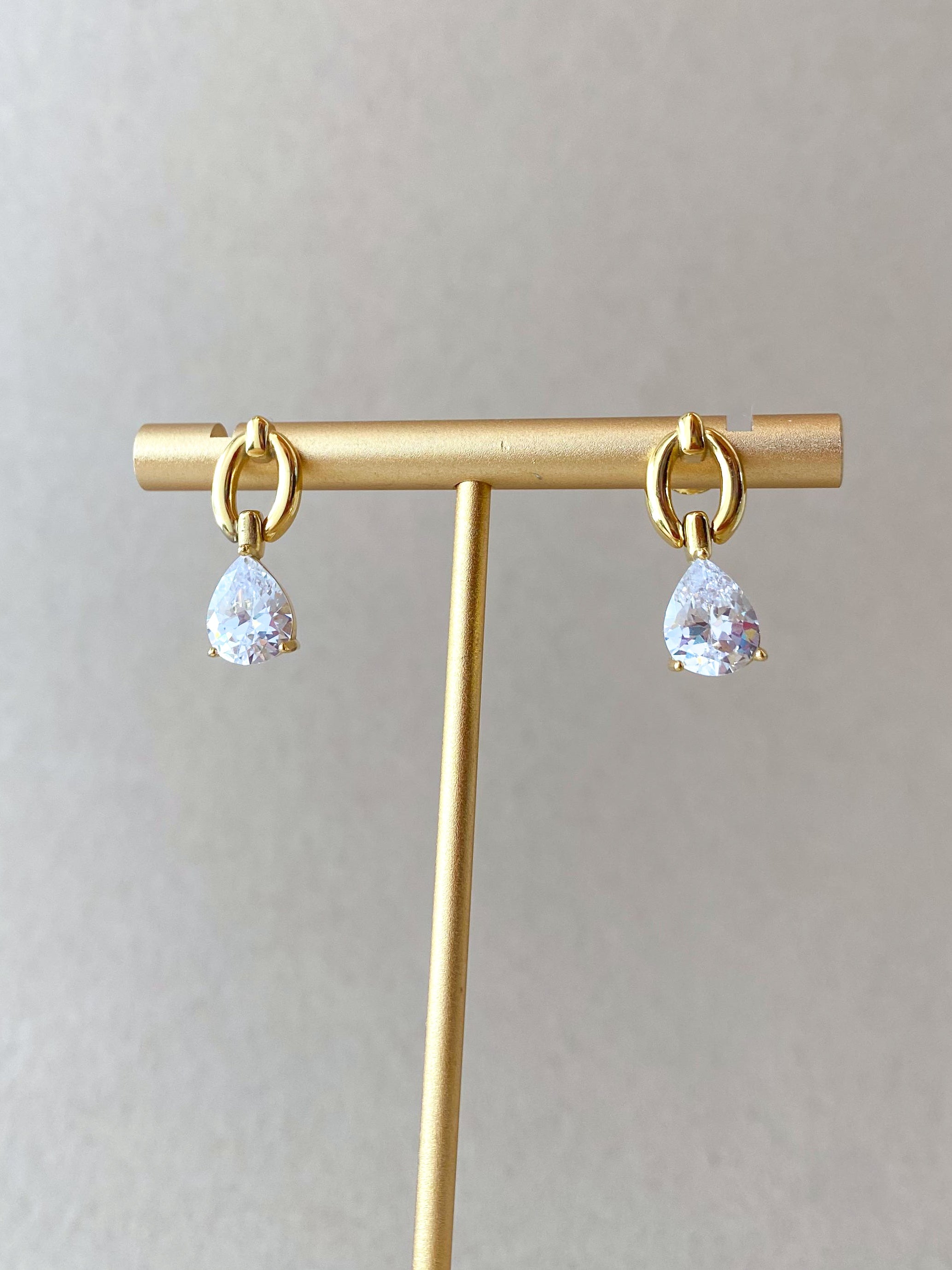 Large & Medium Drop Crystal Style Earrings