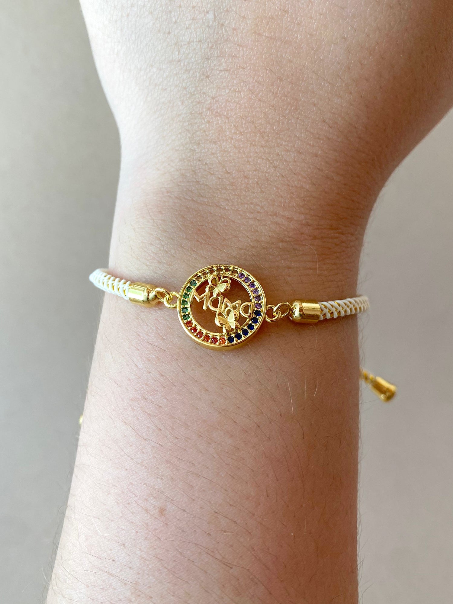 Mama Colorful Cream Bracelet