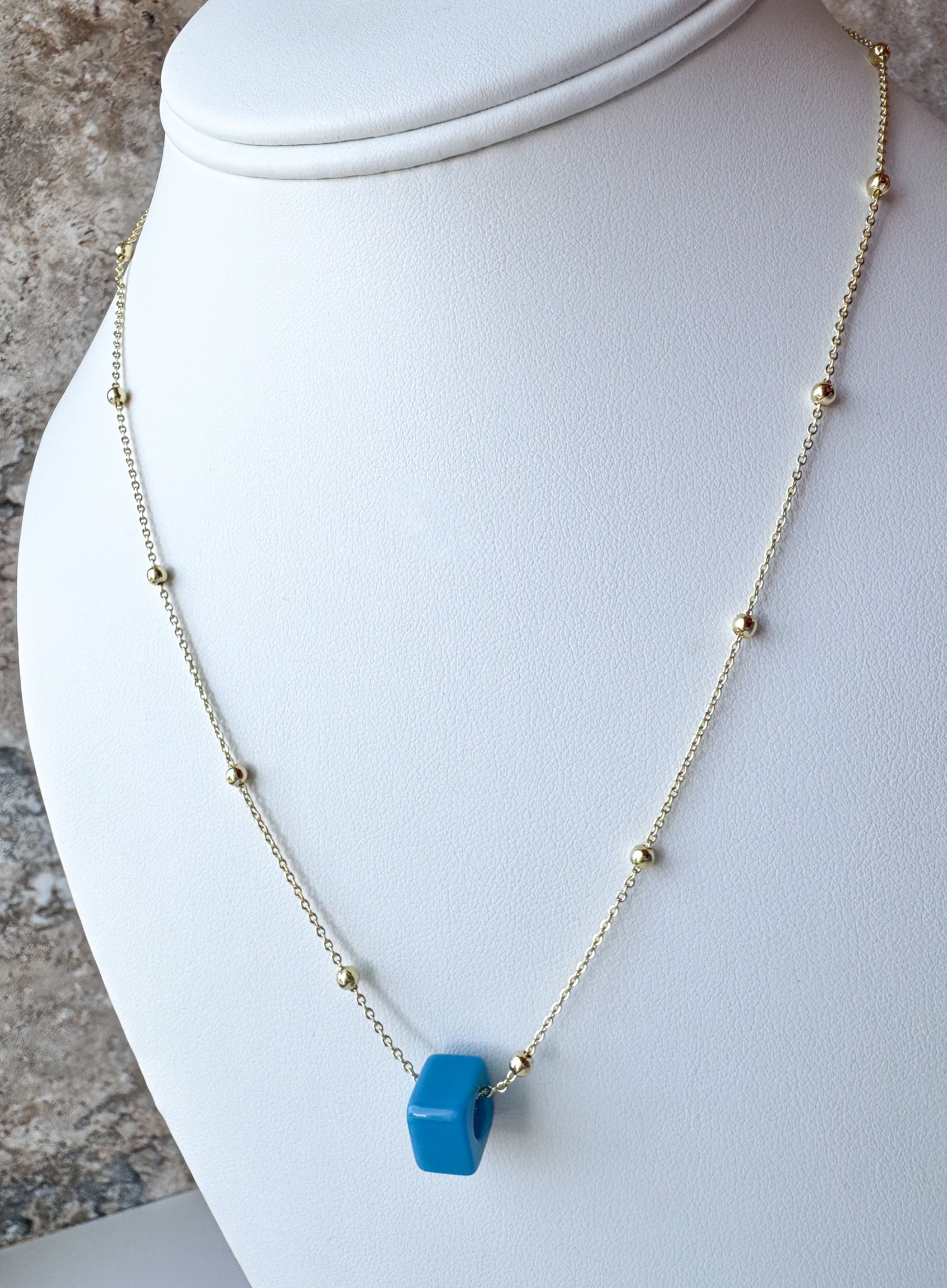 Blue Turkish Charm Necklace