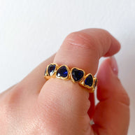 Crystals Hearts Colorful Rings