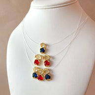 Red and Blue Kids Charms Ghost Necklace