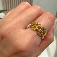 Golden Big Links Ring