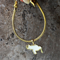 White Venezuela Map Style Charms Bracelet