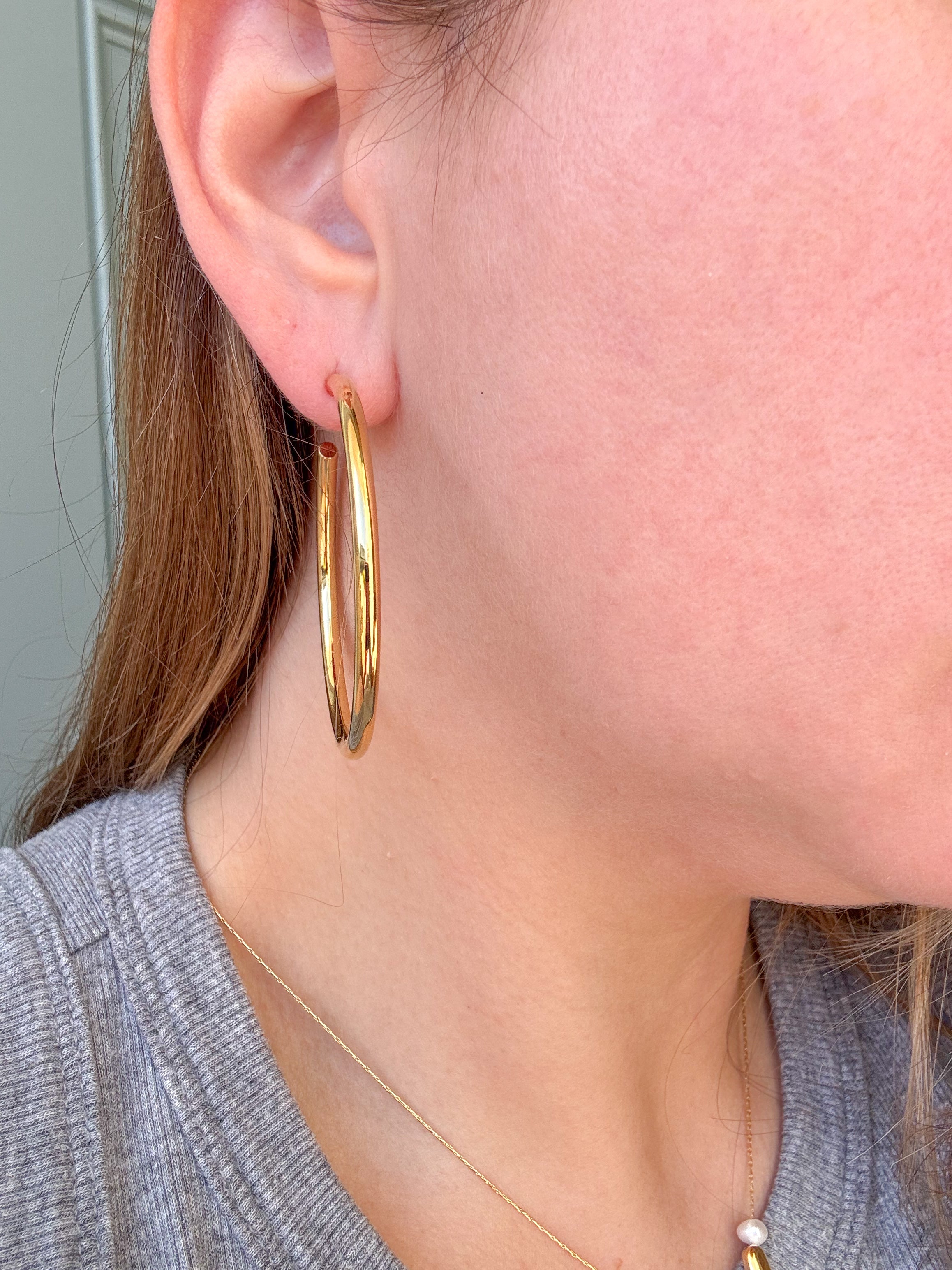 Aretes Acero Aros Grandes