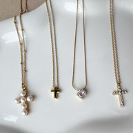 Variety of Necklaces with Crosses & Crystal