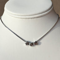 Silver Stars Steel Necklace