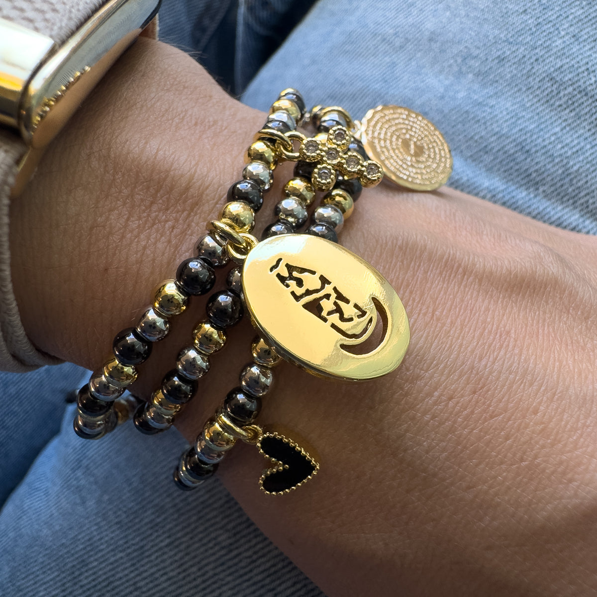 Chinita Virgin Variety of Religious Charms in Adjustable Bracelet
