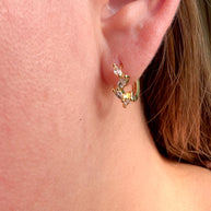 Argollas Hojitas Cristal