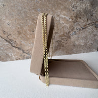 Cuban Style Semi Solid Real 14k Gold Necklace