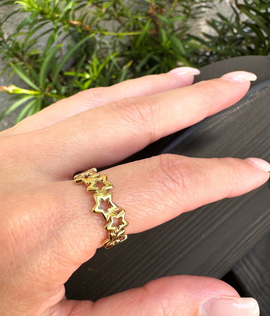 Stainless Steel Ring Star Shape