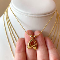 Adjustable Initials Bubble Charms Necklace