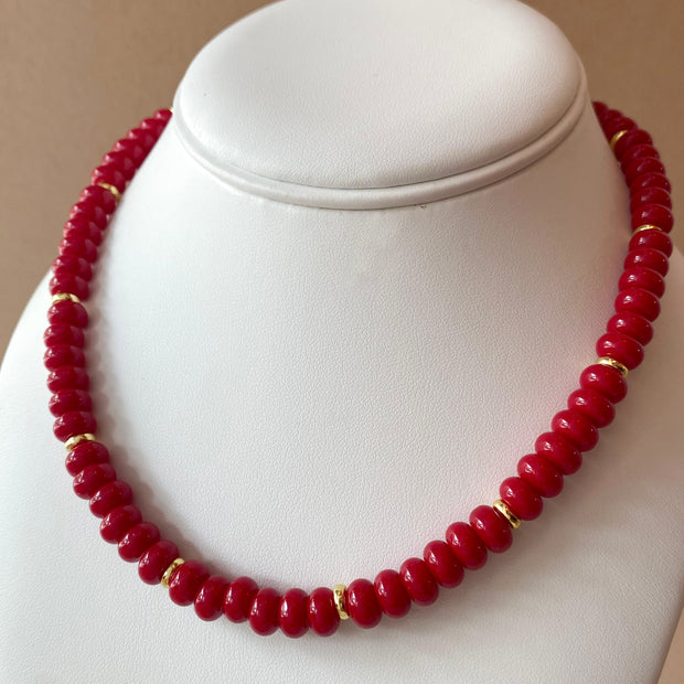 Red Morganita Beads Necklace