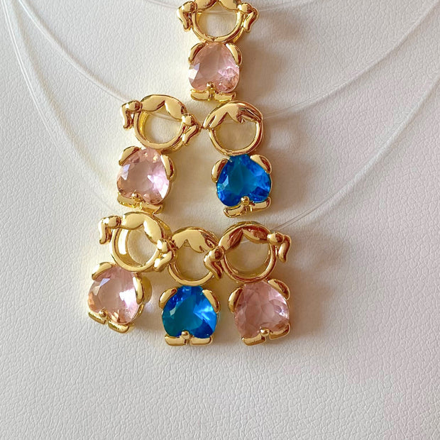 Pastel Colors Kids Ghost Necklaces
