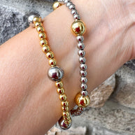 Pulseras Elásticas Balines Only Gold & Silver
