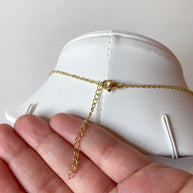 Golden Classic Teardrop Style Large Necklace