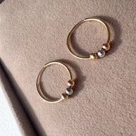 Argollas 3 Oros 18K