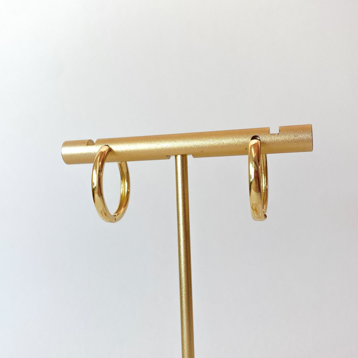 Medium Large Golden Plain Hoops