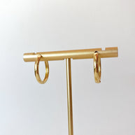 Medium Large Golden Plain Hoops