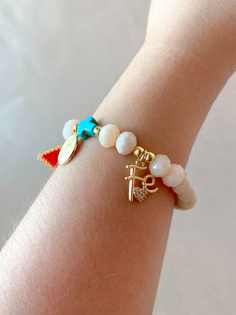 2 Styles of St Benedict, Cross and Faith Charms Bracelets