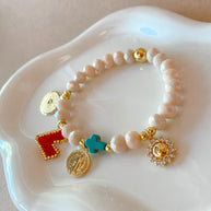2 Styles of St Benedict, Cross and Faith Charms Bracelets