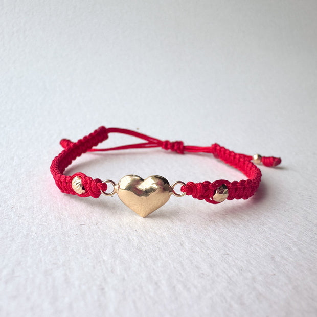 Pulsera Roja Corazón 18k