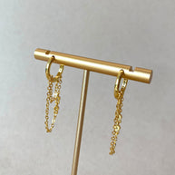 Golden 2 Chains Style Large Hoops