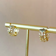 Big, Medium and Little Leaf Style Crystals Hoops
