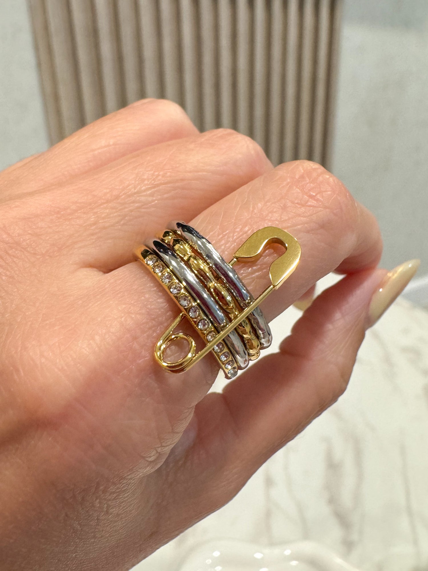 Silver & Gold Style Ring Set of 4