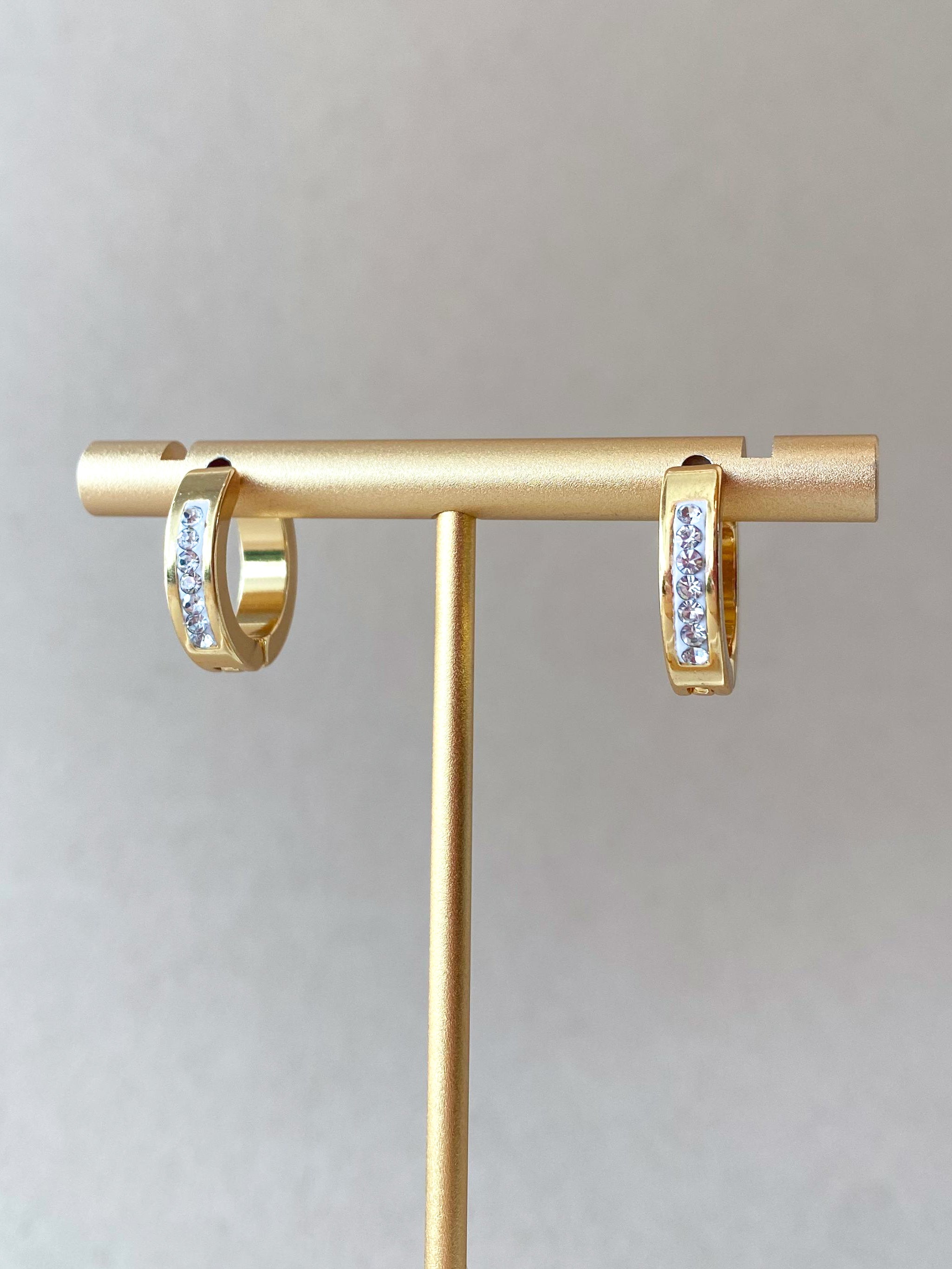 Little Crystal Steel Hoops