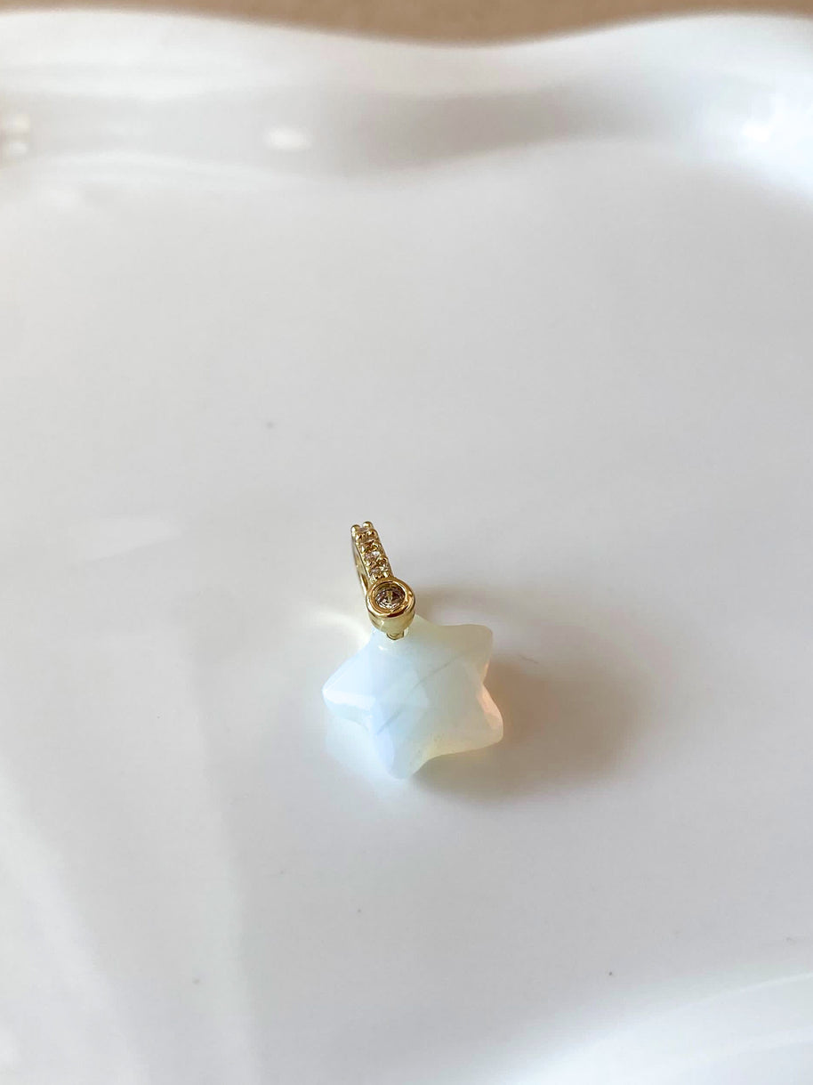 Variety of Stones Stars Shape Charms