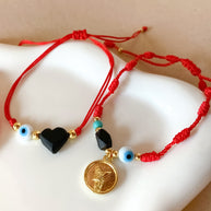 Variety of Red Threads Protection Charms Adjustable Bracelets