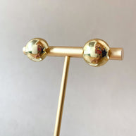 Golden Steel Circular Medium Earrings