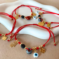 Red Thread Protection Multi Charms Adustable Bracelets