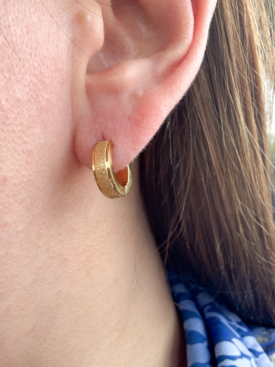 Shiny Golden Steel Hoops