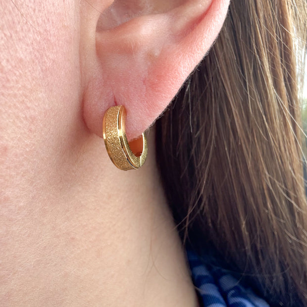 Shiny Golden Steel Hoops