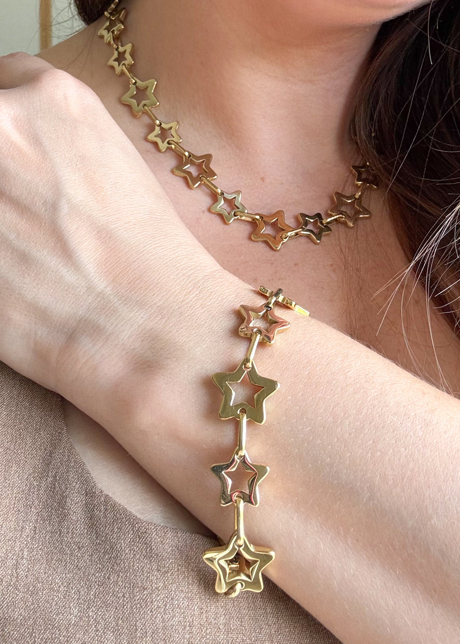Golden Stars ⭐️ Necklace & Bracelet