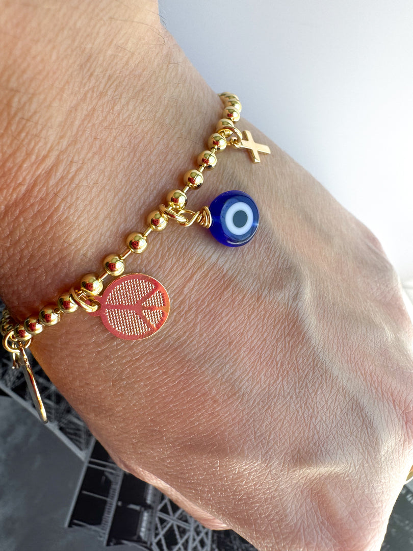 Multi charm protection bracelet
