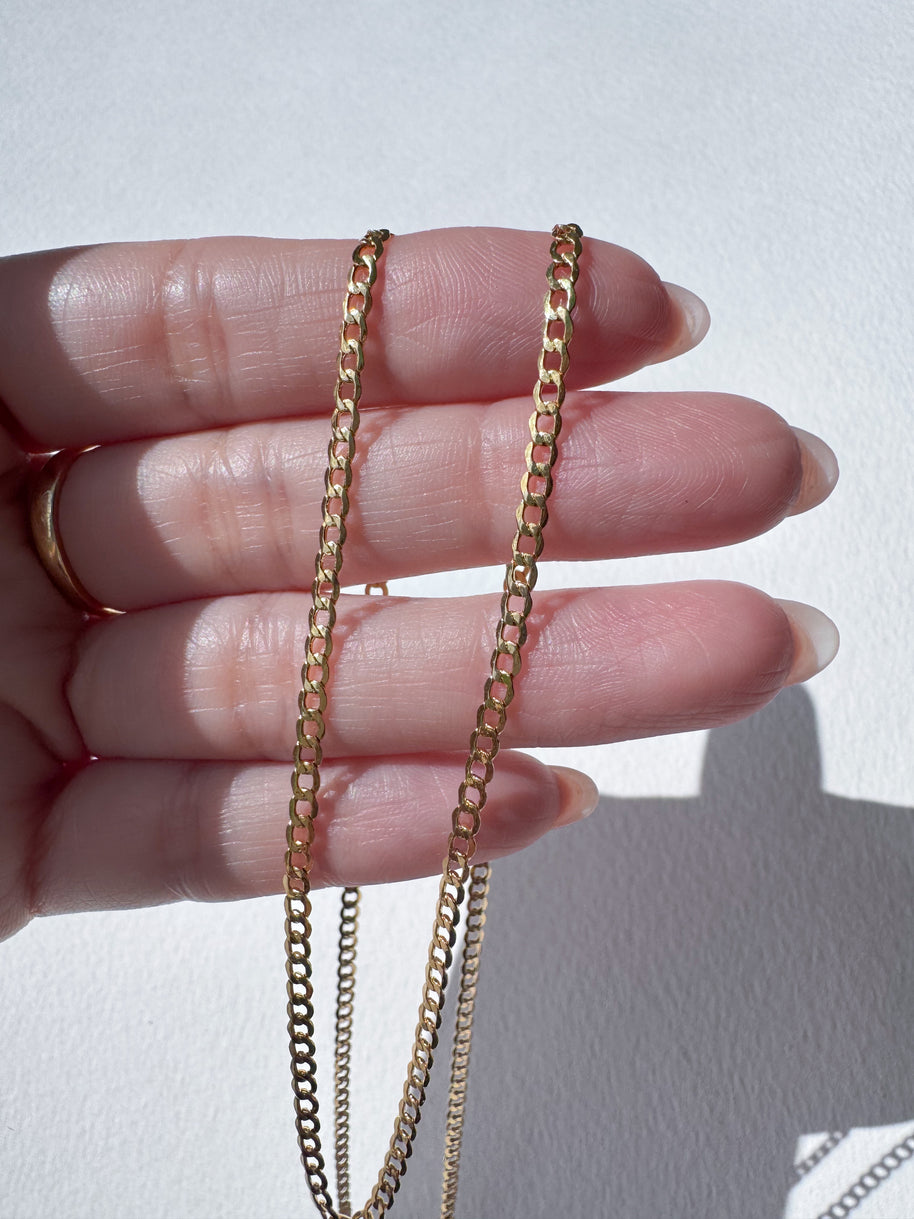 2 in 1 Chain 18k Solid Gold Necklace