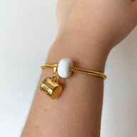 Coffee Cup and White Turkish Bracelet