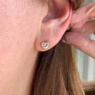 Little Crystal Heart Earrings