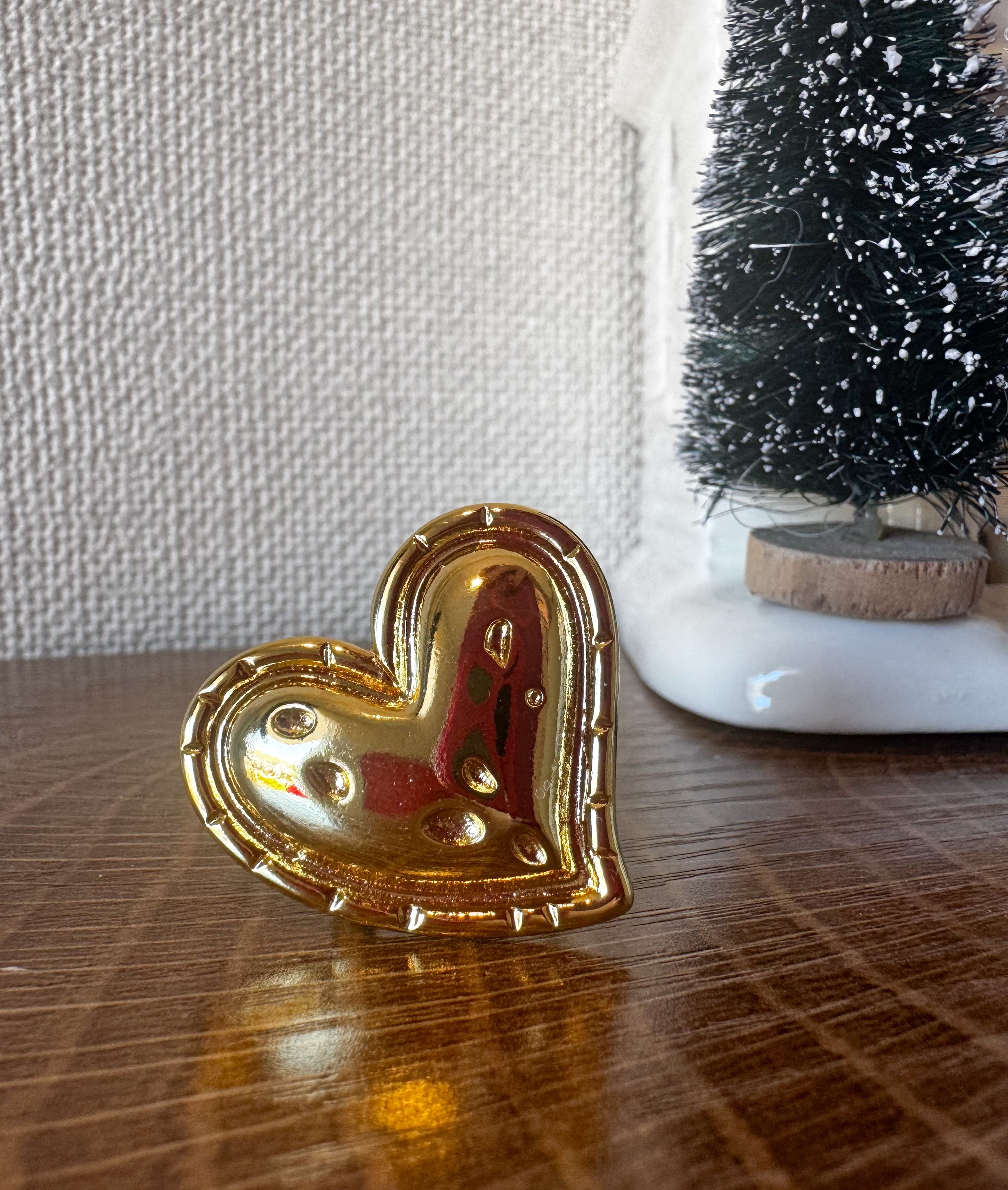 Big Golden Heart Ring