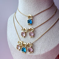 Pink & Blue Medium Kids Necklaces