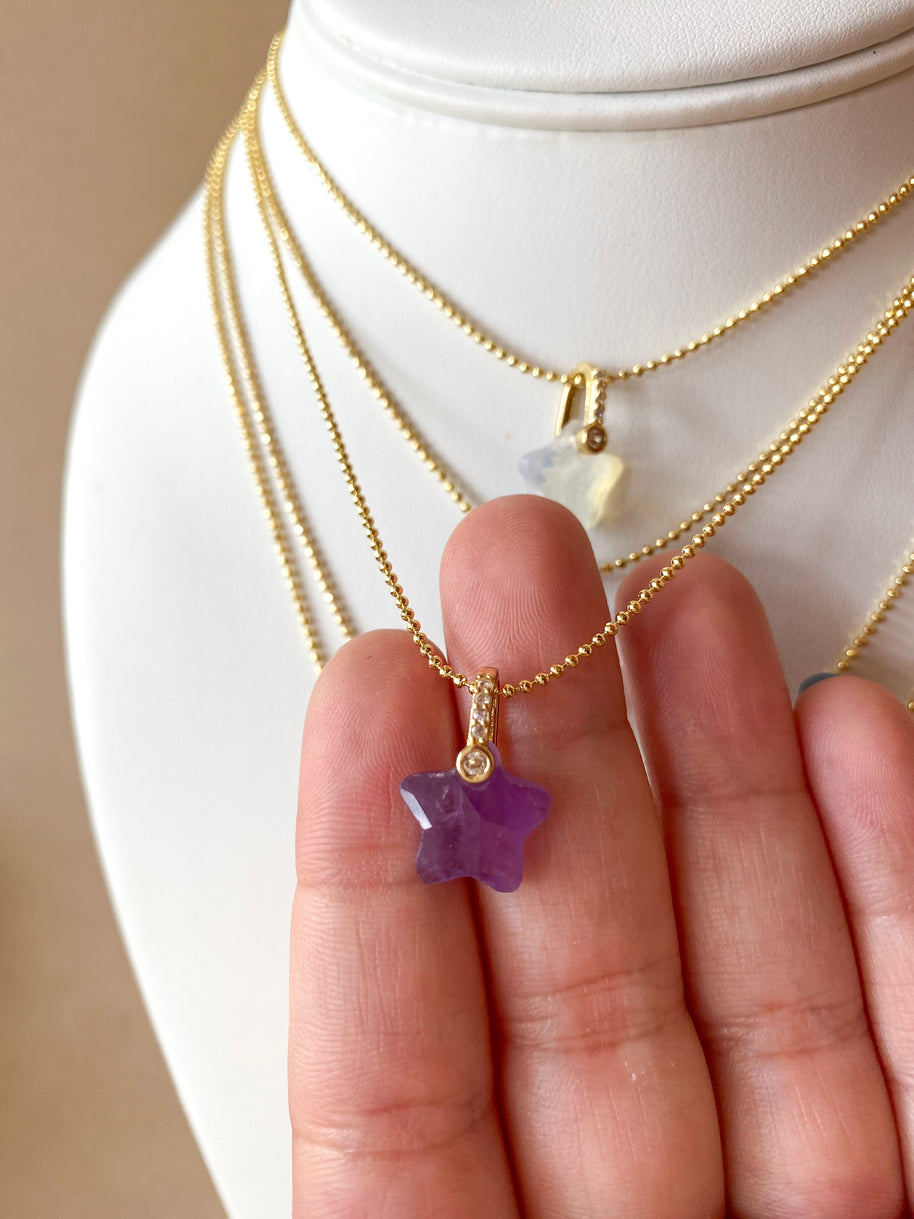 Stars Colorful Gems 💎 Adjustable Necklaces
