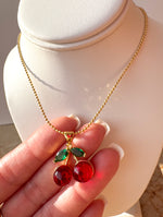Load image into Gallery viewer, Cadena Cereza Cristal Ajustable
