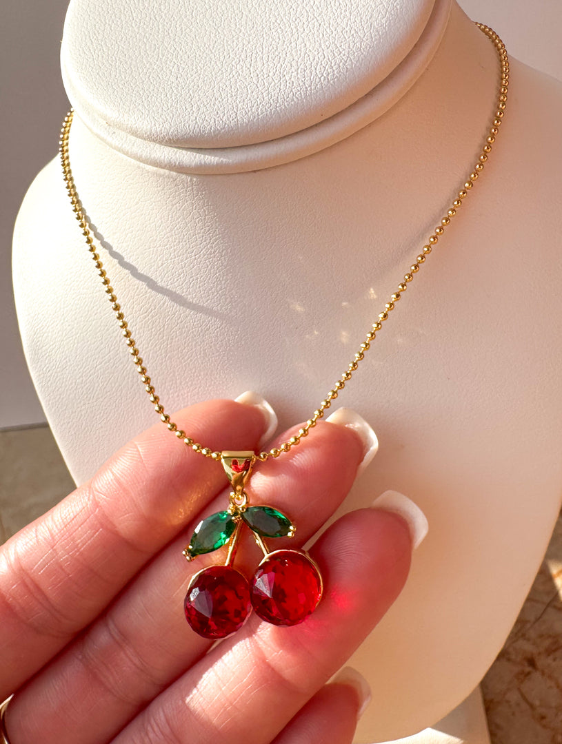 Cadena Cereza Cristal Ajustable
