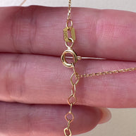 Silver & Gold Chain Italy 14k Solid Gold Necklace