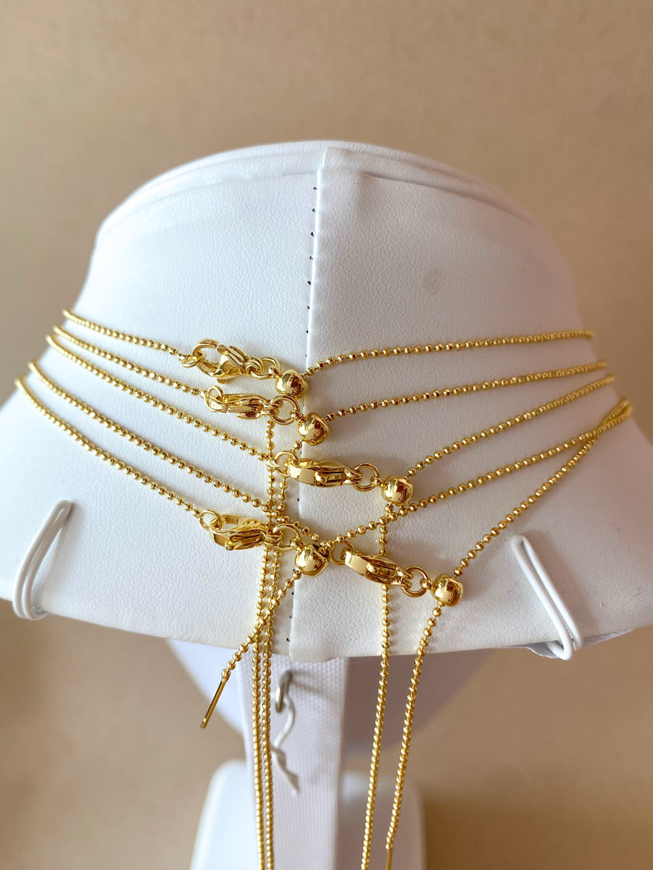 Adjustable Initials Bubble Charms Necklace