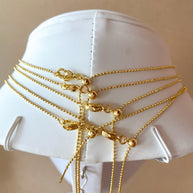 Adjustable Initials Bubble Charms Necklace