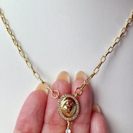 Virgin of the Valley & Jesus Heart Necklace