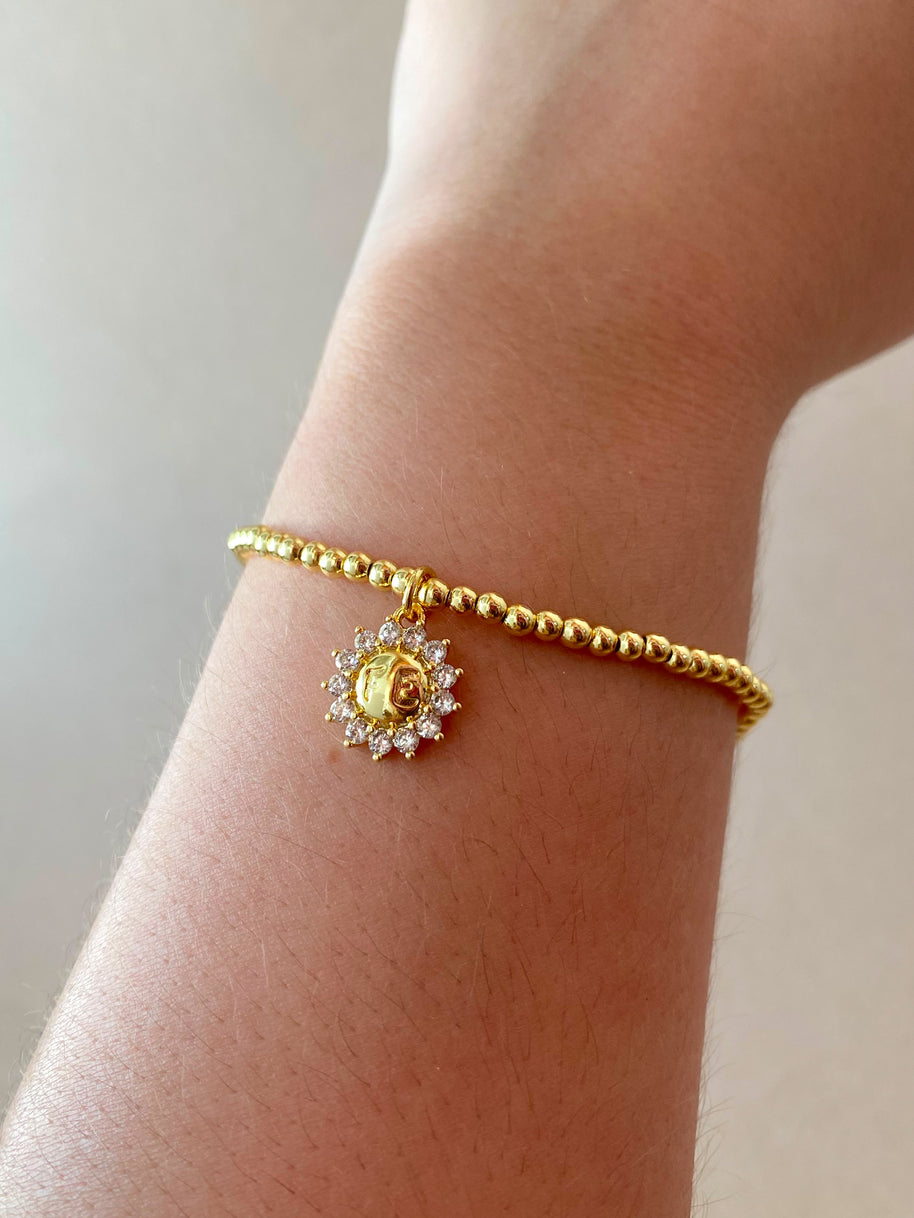 Star, White Heart and Faith Charms Elastics Bracelets